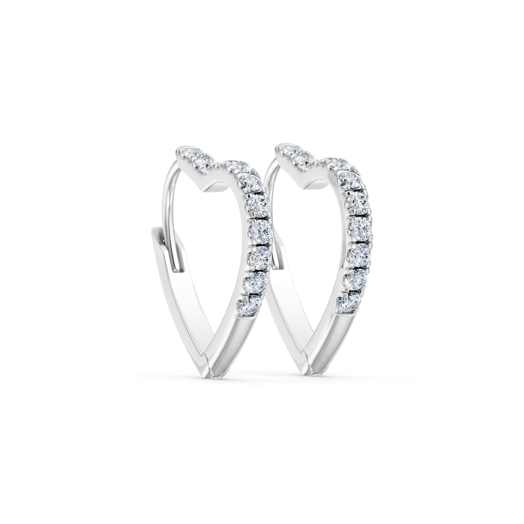 Heart-shaped Lab Diamond Earrings
