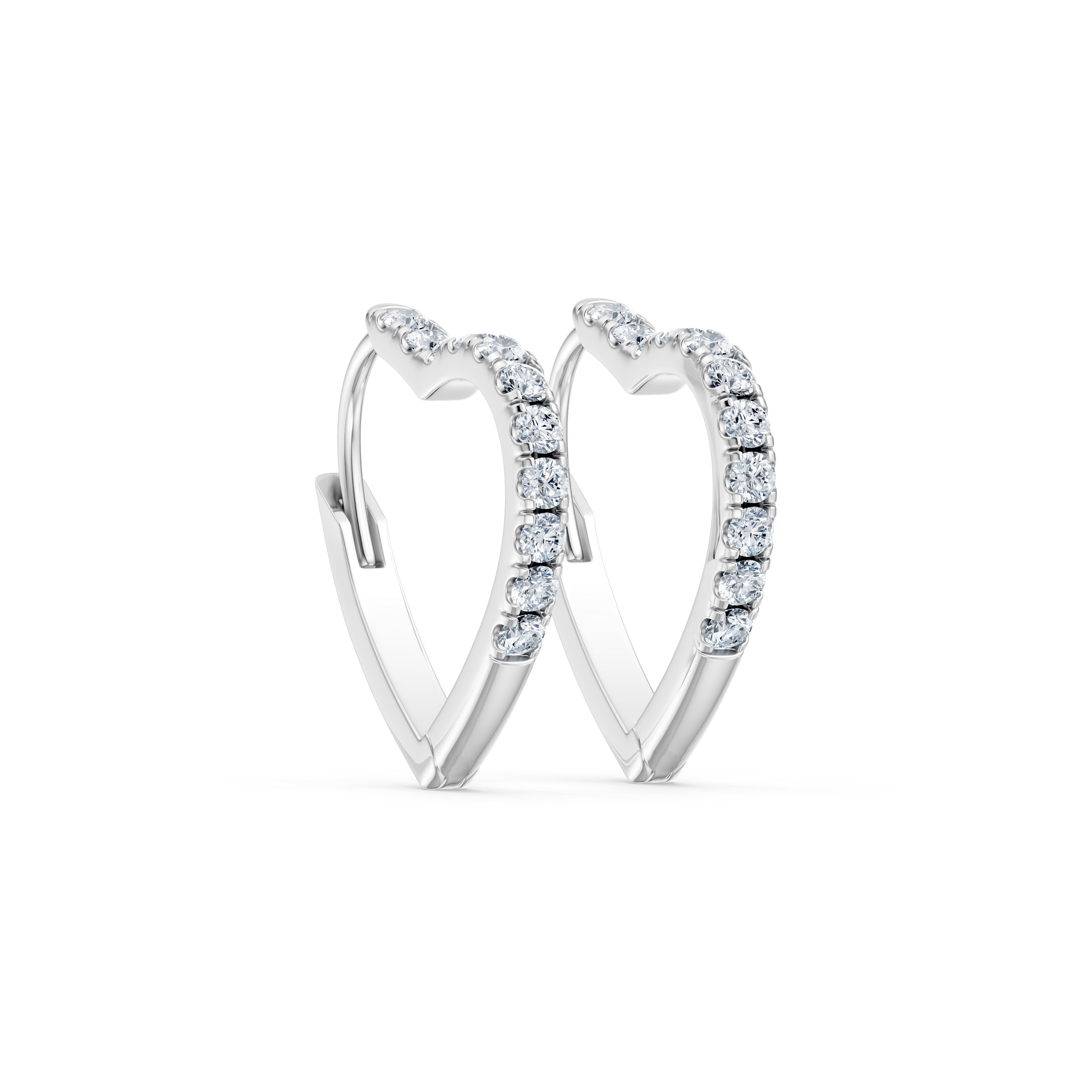 Heart-shaped Lab Diamond Earrings