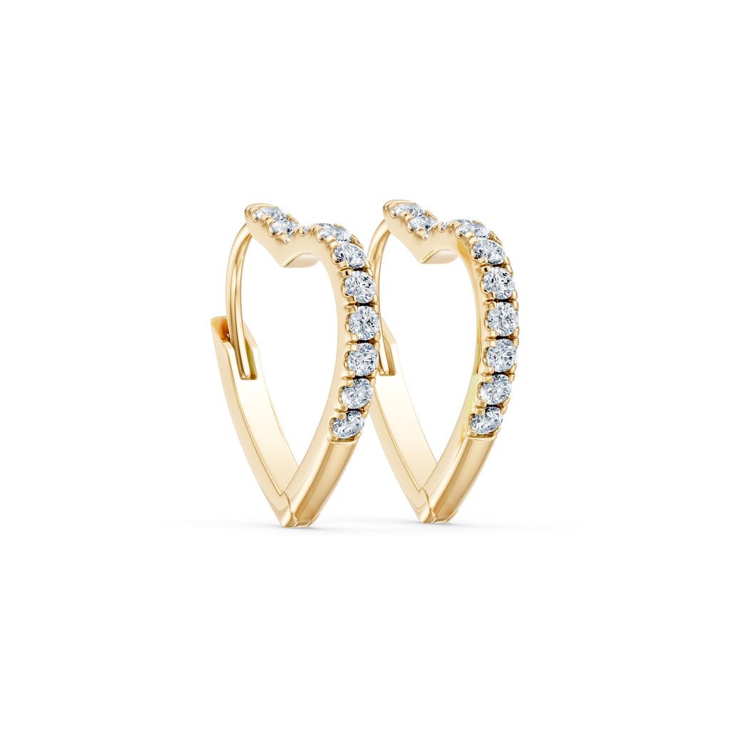 Heart-shaped Lab Diamond Earrings