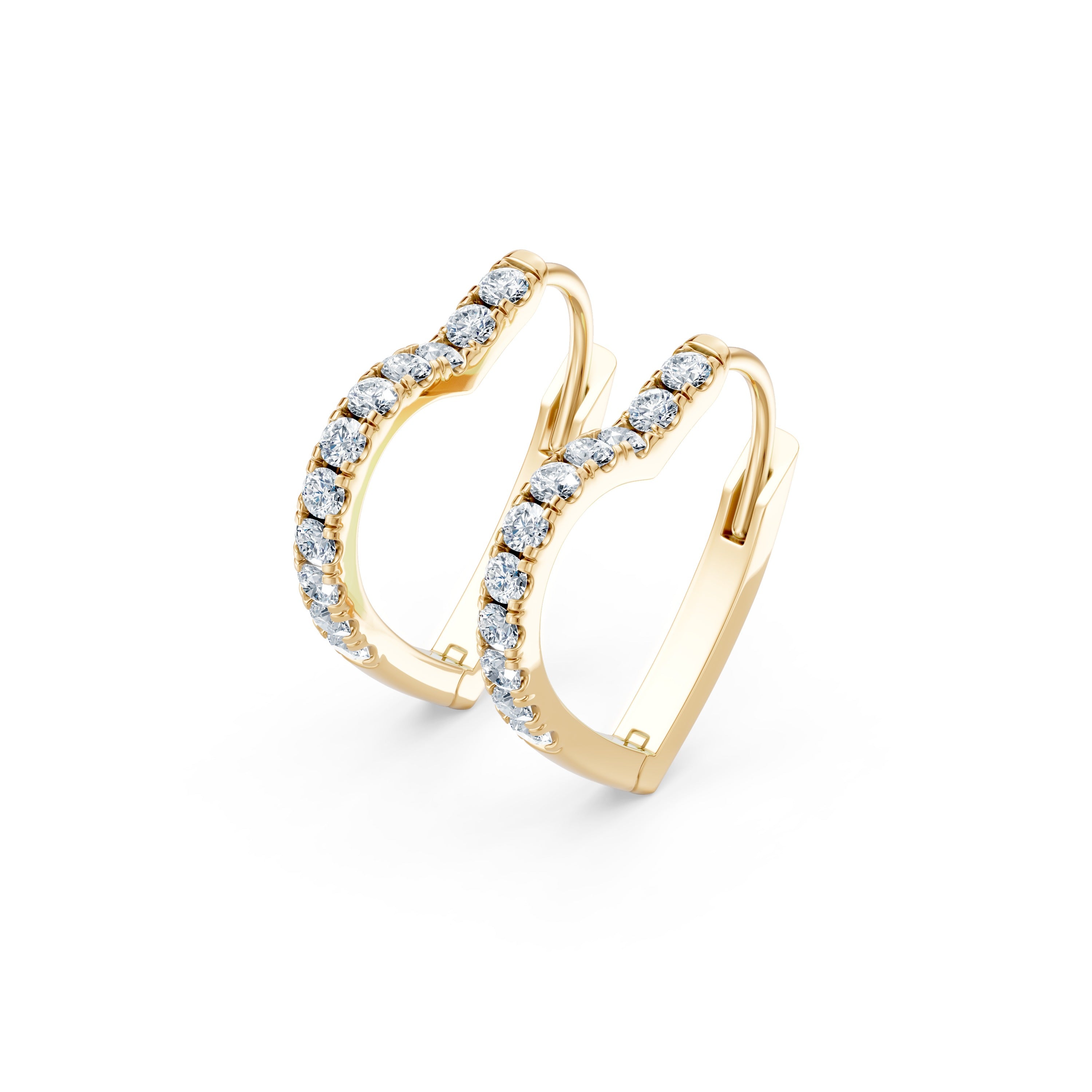 Heart-shaped Lab Diamond Earrings