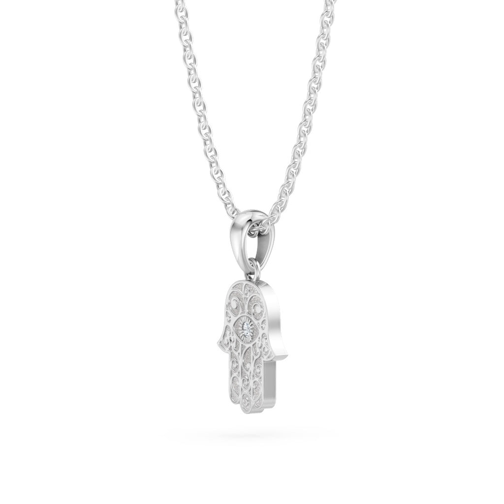 Hamsa Hand Lab Diamond Pendant