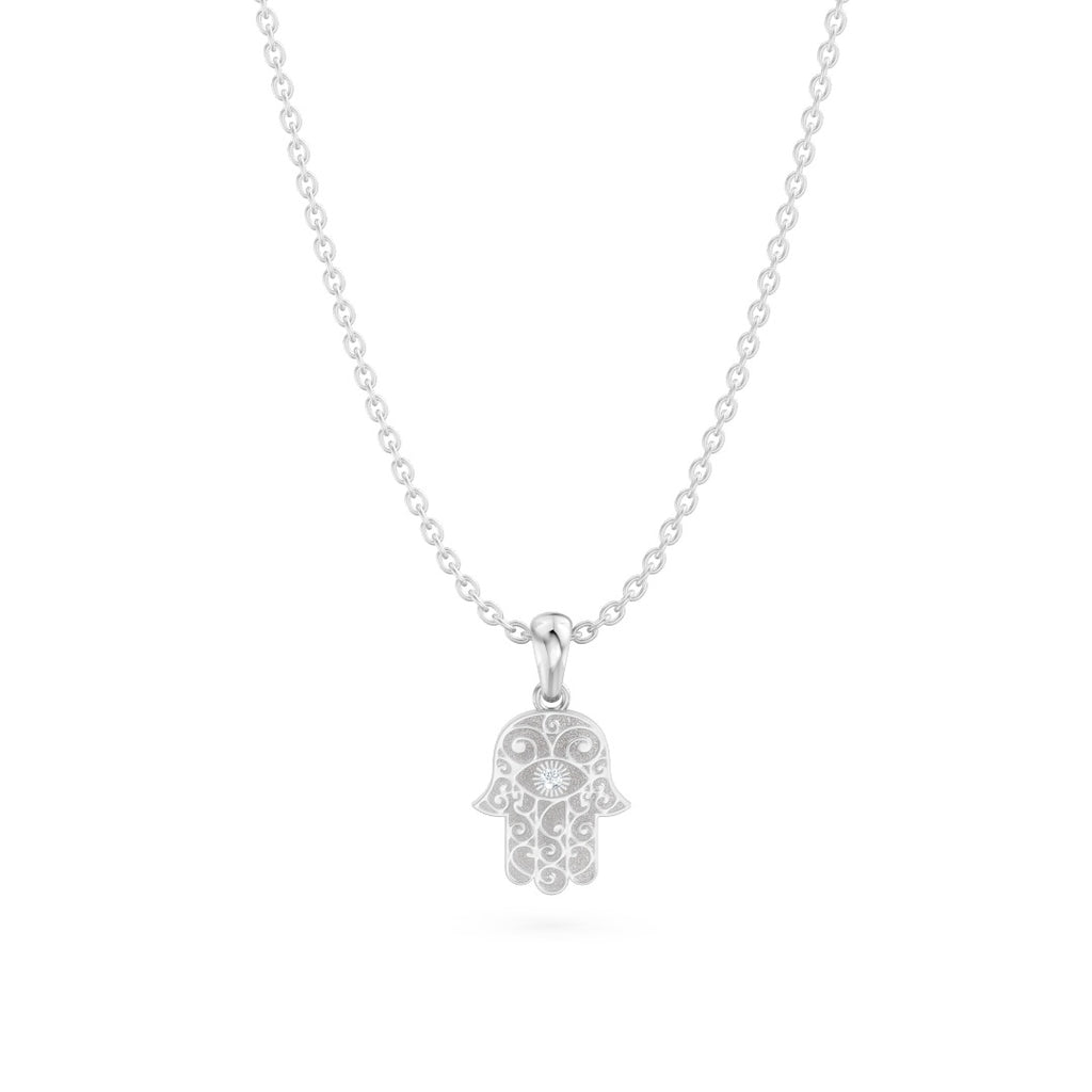 Hamsa Hand Lab Diamond Pendant