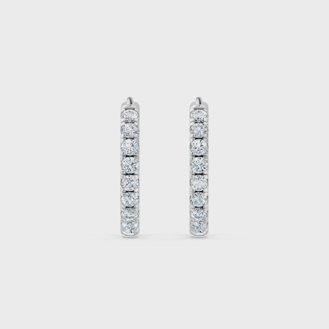 Round Lab Diamond Earrings