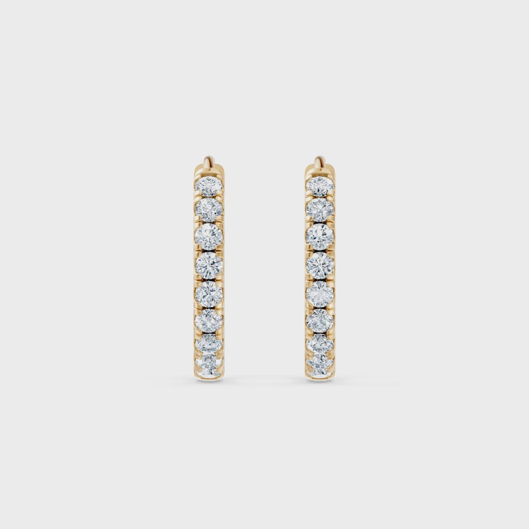 Round Lab Diamond Earrings